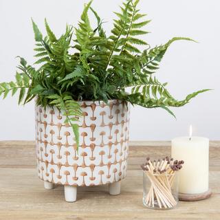 Footed Stoneware Planter