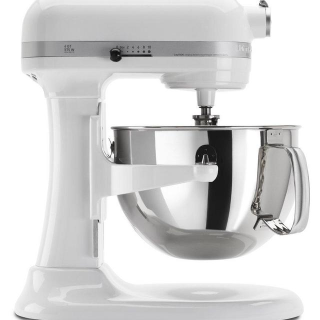 KitchenAid RKP26M1XWH 6 Quart Professional 600 Series Stand Mixer (Renewed)