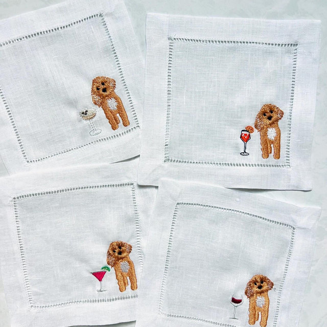 The Tipsy Dog - Cavapoo Cocktail Napkins
