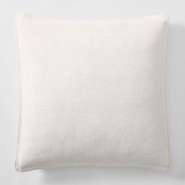 Chenille Euro Sham, White