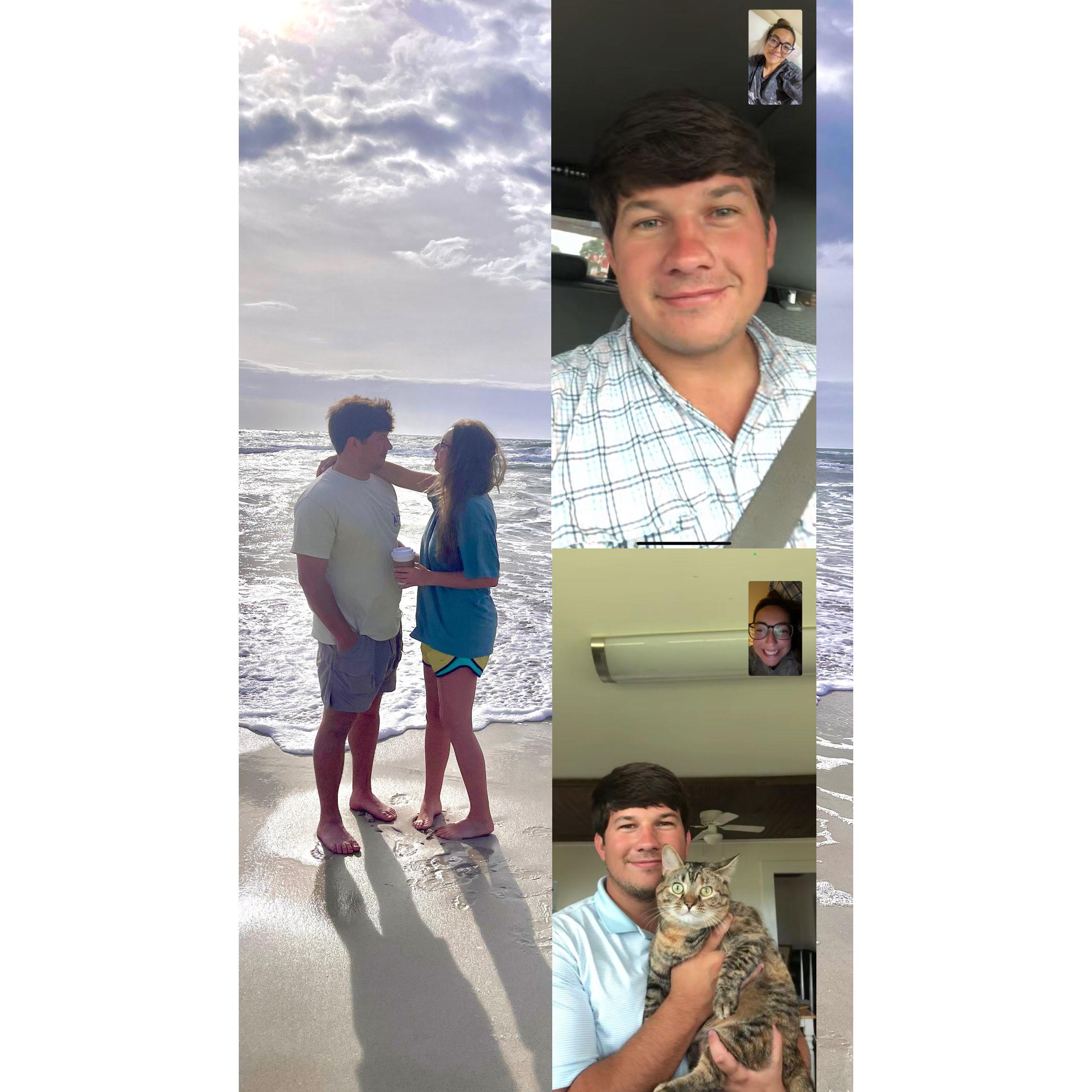 Saying goodbye before Charley went to England for 10 weeks! Lots of Facetime dates got us through.