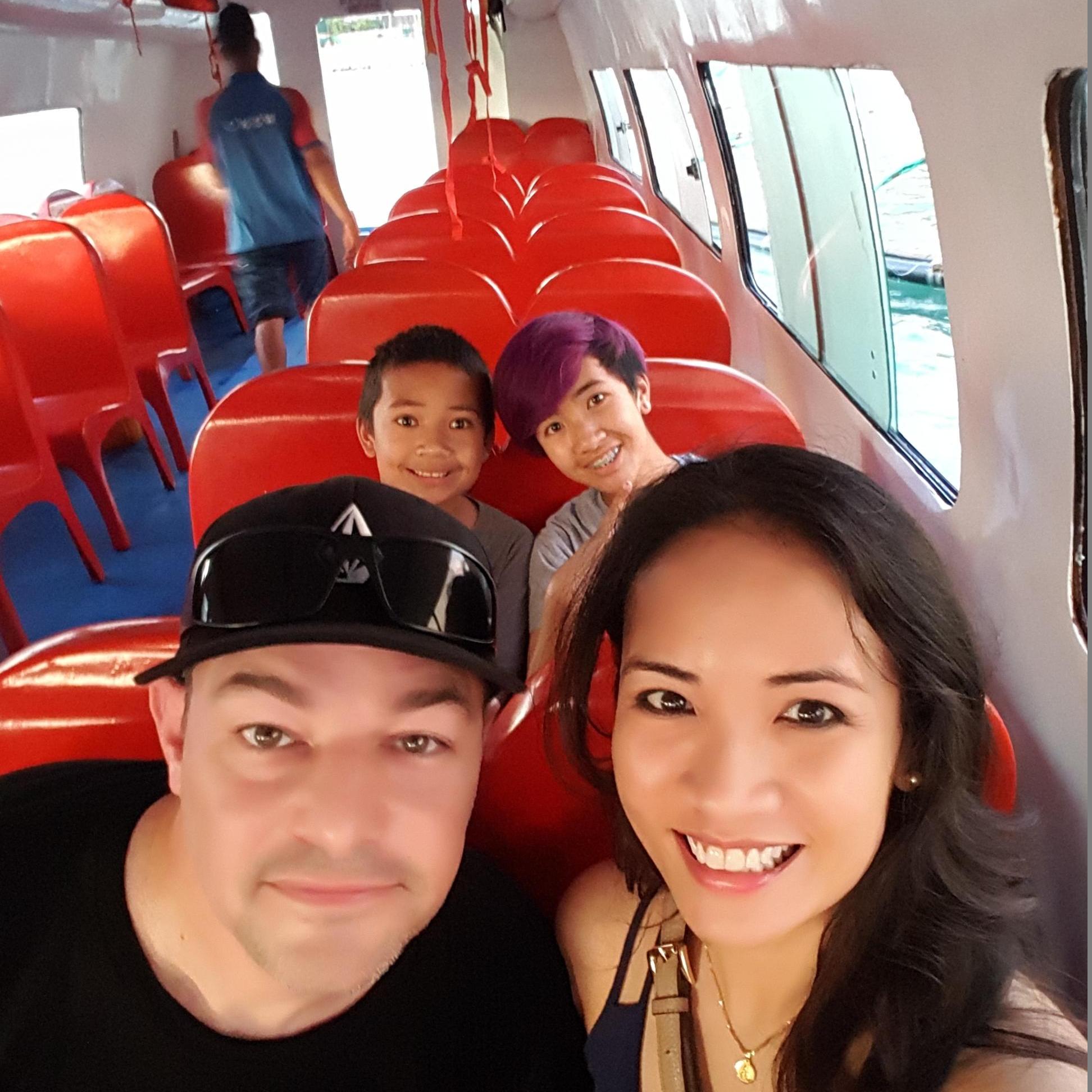 Boat ride to Boracay Island