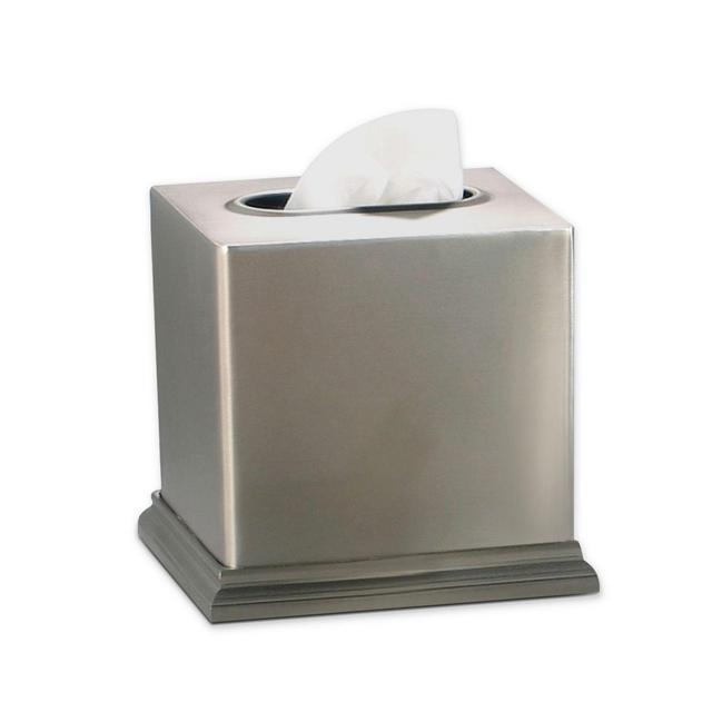 Nu Steel Rosemont Boutique Tissue Box Cover in Pewter