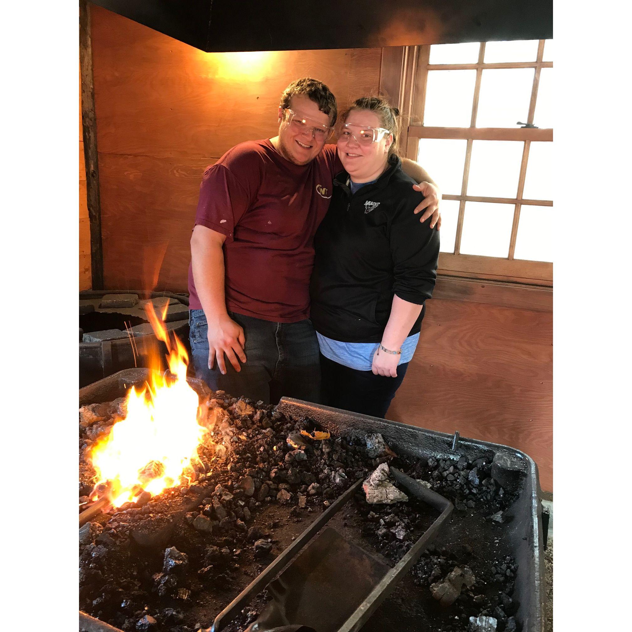 Rob's Birthday - we decided to learn how to forge!