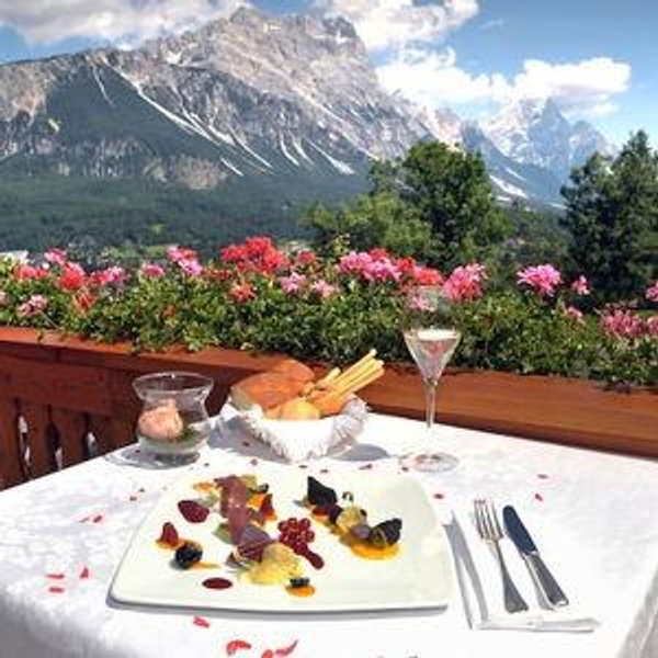 Dinner in the Dolomites
