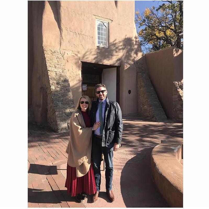 Attending service at the Misión de San Miguel, Santa Fe, the weekend we got engaged.