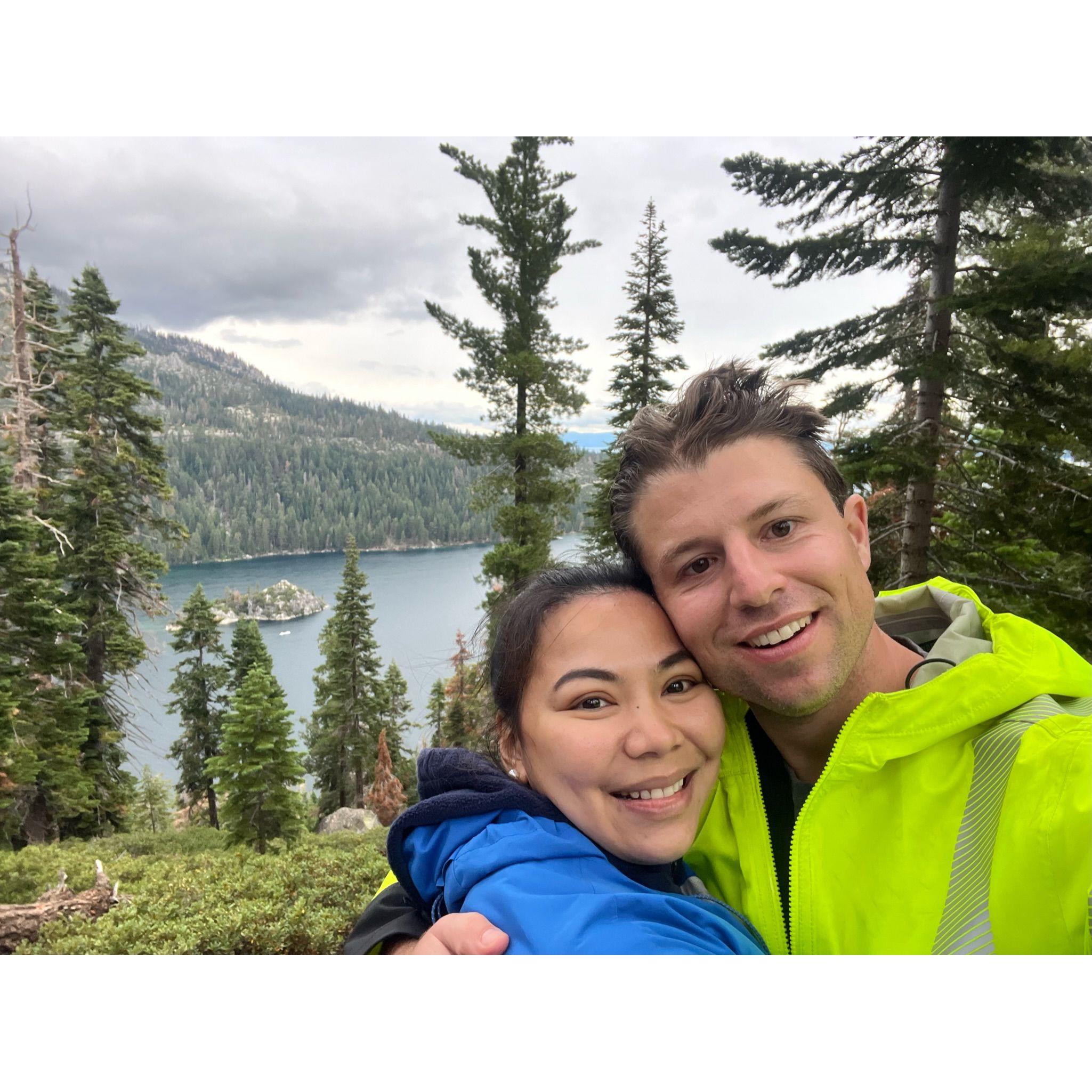 Few moments after engagement. Emerald Bay, Lake Tahoe, California.