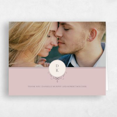 Dusty Rose, Pink Wedding Thank You - Malta Portrait