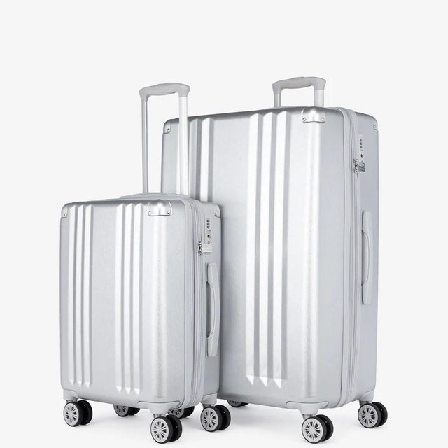 Ambeur 2-Piece Luggage Set - SILVER