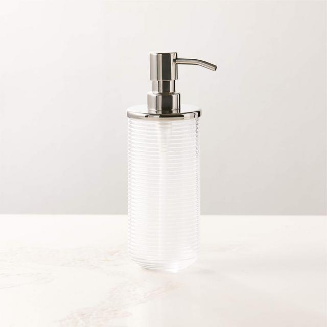 Marina Ribbed Glass Soap Pump