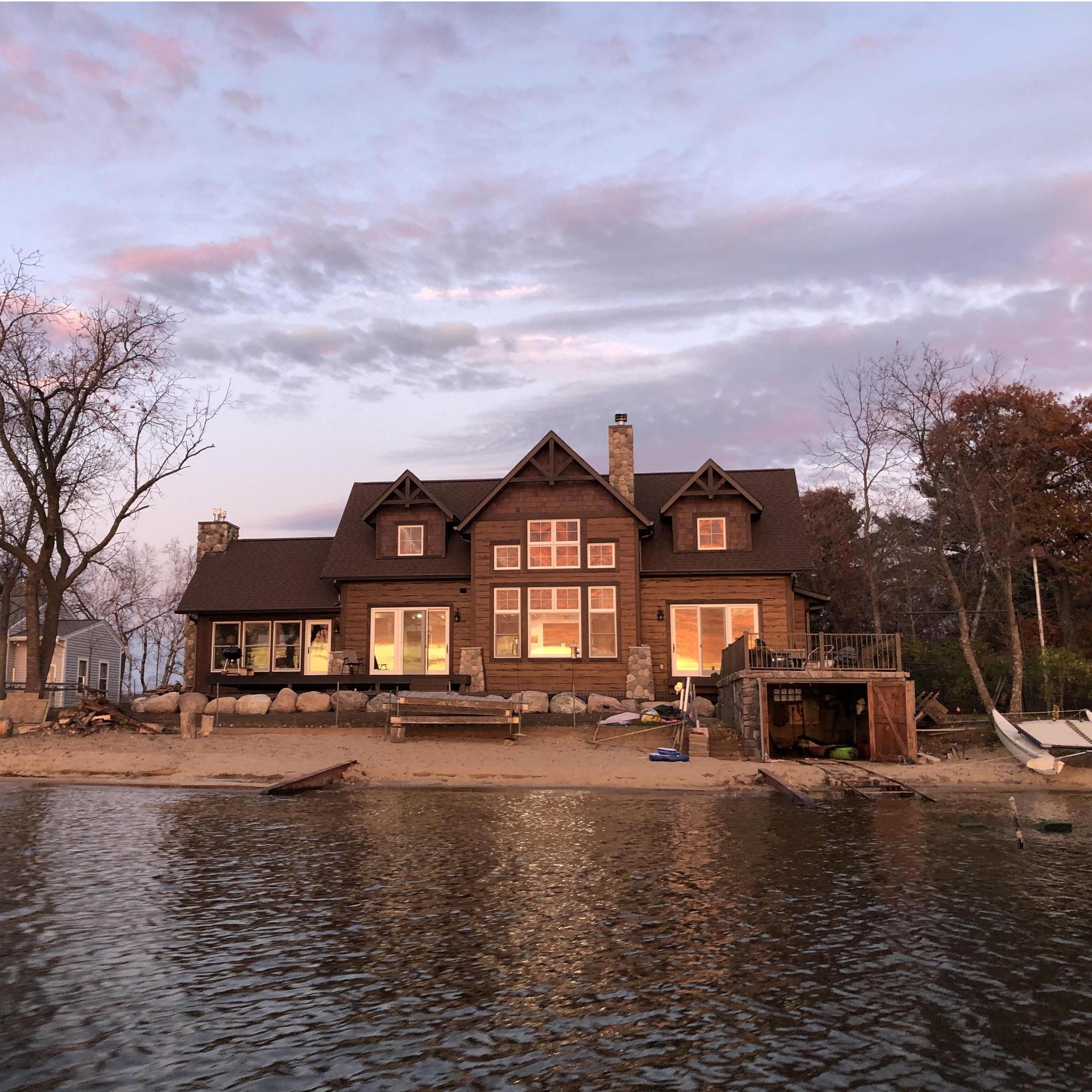This is the Knack family cabin which is on the same lake as our wedding reception.  This place is where we first said I love you and continues to be a place that we love to escape to all year round.