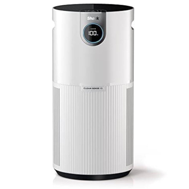 Shark Air Purifier for Home Large Room, Clean Sense Technology, HEPA Air Filter, 1000 Sq Ft, Kitchen, Filters Smoke, Captures 99.98% of Particles, Pet Dander, Pollutants, Dust, Allergens, HP201