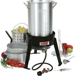 Bayou Classic 3016 30-Quart Outdoor Turkey Fryer with Basket and Fry Pot