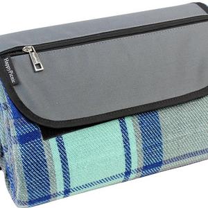 Picnic Blanket | Extra LARGE Outdoor Blankets 87 Inch x 67 Inch with Waterproof Layer for Picnics Camping | Sand Proof Mat with Adjustable Shoulder Strap