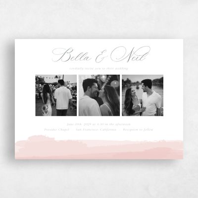 Dusty Peach, Orange Wedding Invitation - Saif Multiphoto
