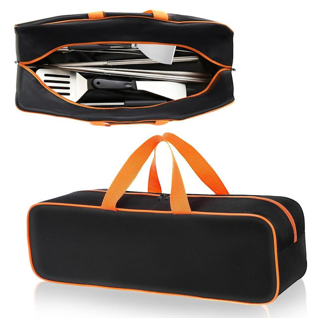 TWAKAP Grill Tool Storage Bag, 24" x 8" x 8" Large Capacity Grill Accessory Storage, 1680D Heavy-Duty Grill Utensil Storage, Accessories Storage Compatible with Blackstone (No Accessories)