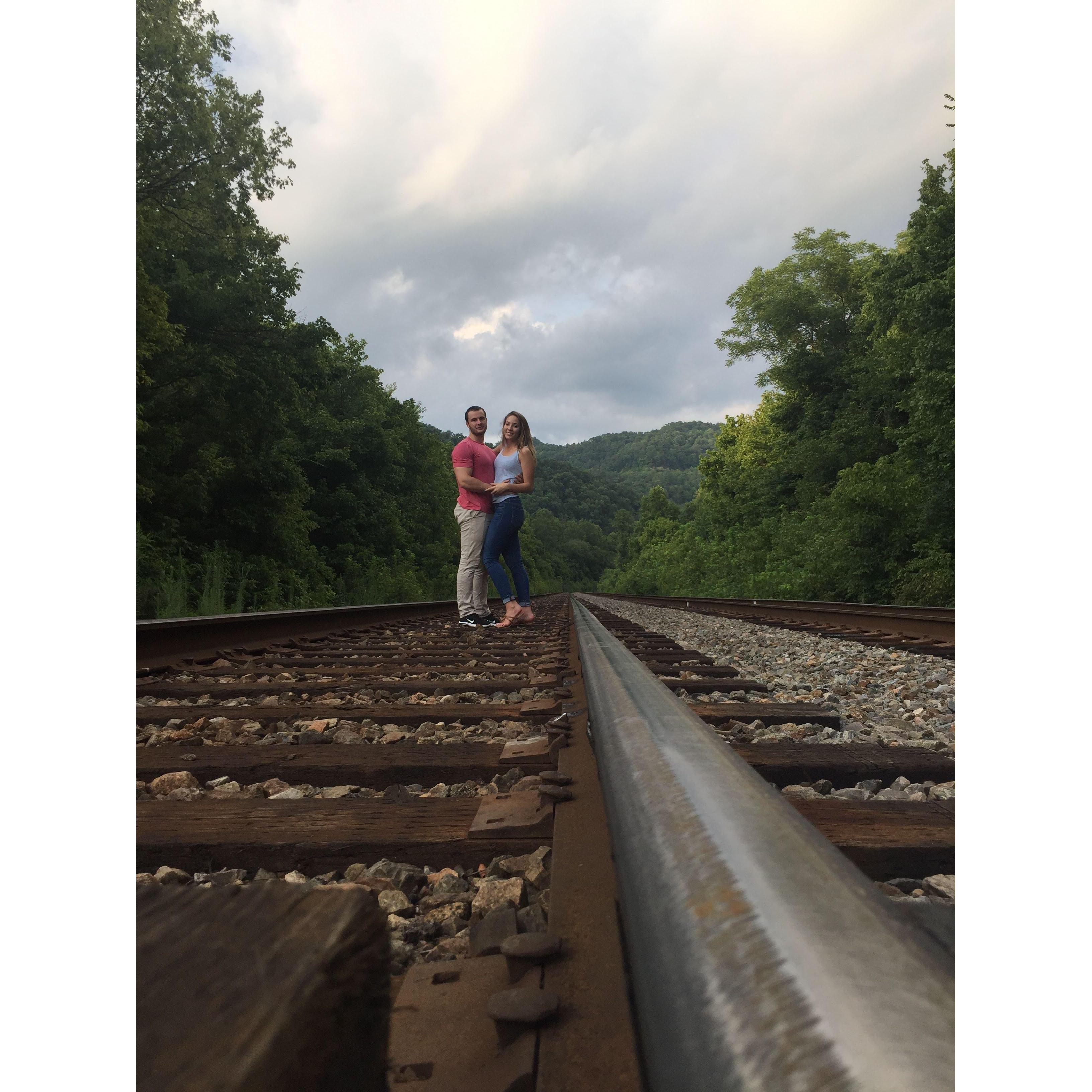 Exploring some old abandoned train tracks.