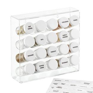 Acrylic 20-Bottle Spice Rack