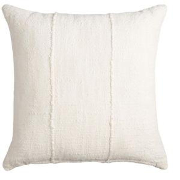 Tonal Woven Geometric Throw Pillow, Ivory