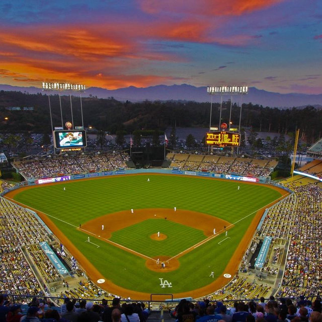 1st Dodger Game as Mr. & Mrs.
