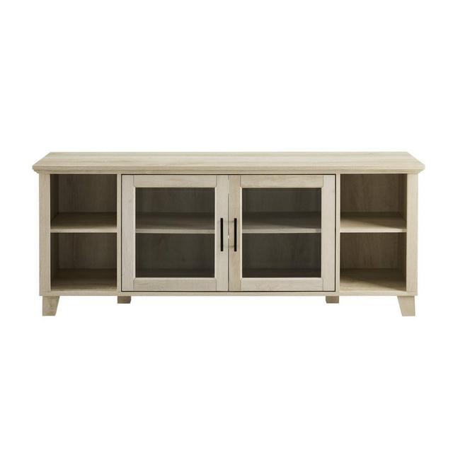 Columbus Middle Doors TV Stand for TVs up to 65" White Oak - Saracina Home