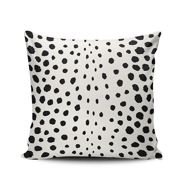 Fanaing Chic Black White Cheetah Print Pattern Pillowcase Home Sofa Decorative 26x26 Inch European Throw Pillow Case Decor Cushion Covers One-Side Printed