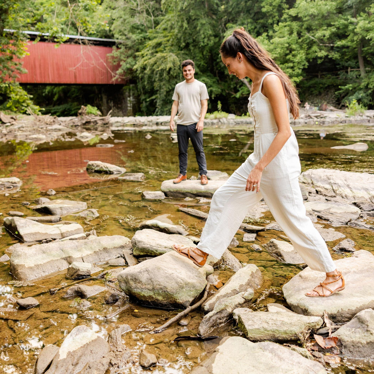 Playing in the creek