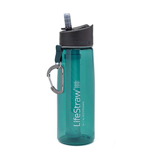 LifeStraw Go Water Filter Bottle with 2-Stage Integrated Filter Straw for Hiking, Backpacking, and Travel
