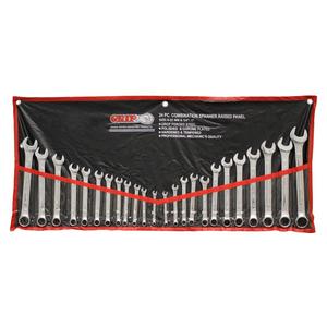 GRIP 89358 MM/SAE Combination Wrench Set, Chrome, 24-Piece