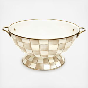 MacKenzie-Childs Mocha Check Stainless Steel Everything Bowl