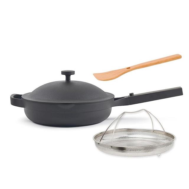 Todlabe Nonstick Wok, 13-Inch Carbon Steel Wok Pan with Lid Woks & Stir-Fry  Pans No Chemical Coated Wok with Spatula Flat Bottom Cookware Chinese Wok  for Induction, Electric, Gas, Halogen, All Stoves 