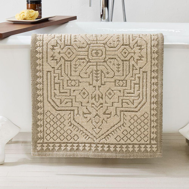 Woven Persian Bath Mat, 21"x34", Elm