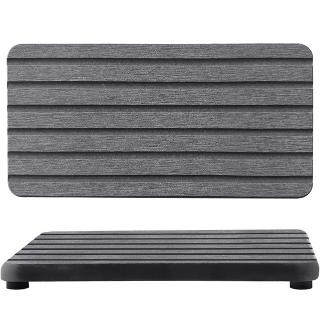 NiuYichee 2 PCS Water Absorbent Diatomite Coasters (7.1" x 3.5"), Grooved Design, Water Absorbing Stone Used for Hand Soaps & Plants & toiletries in The Modern Home