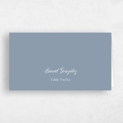 Sky, Blue Wedding Place Card - Henderson