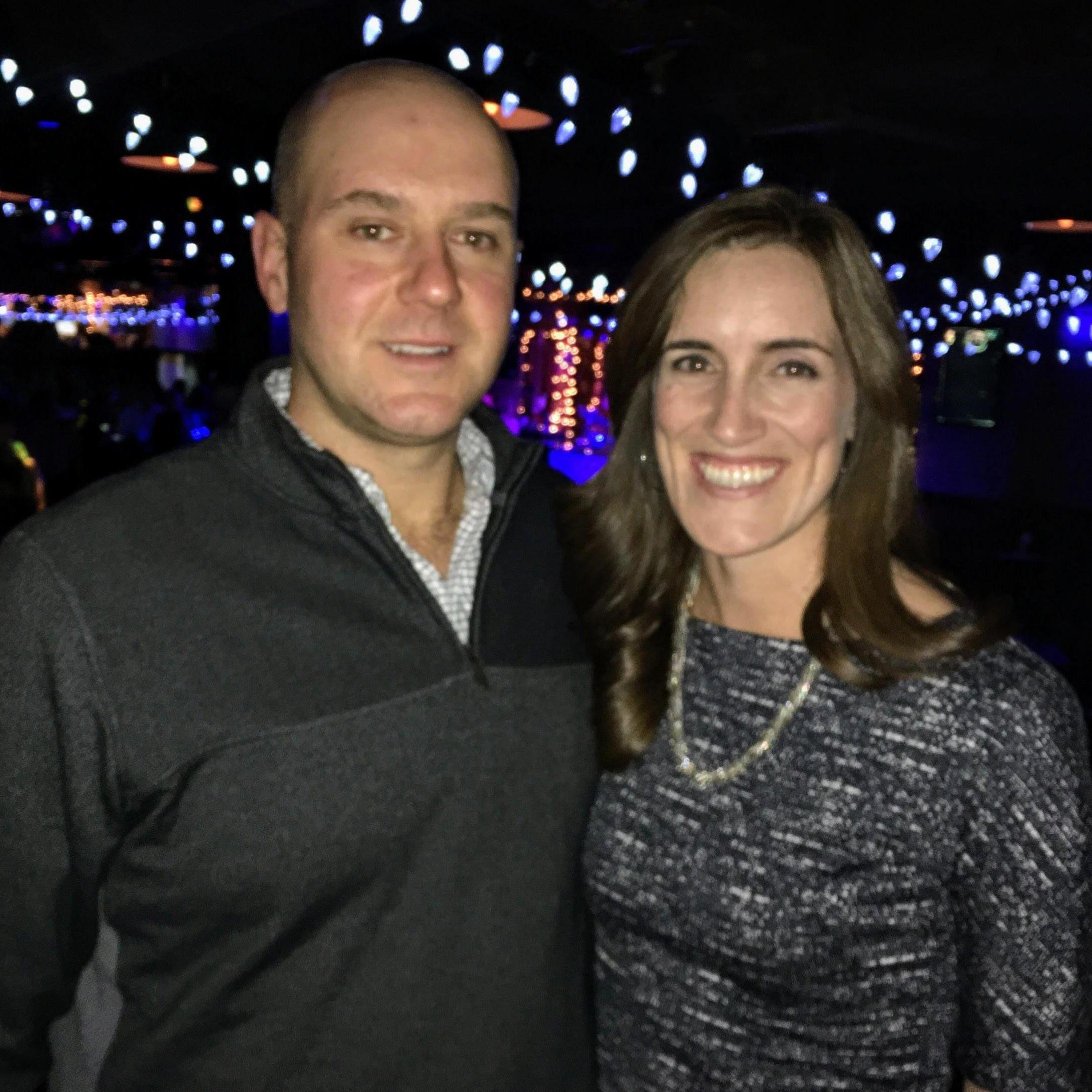 Meeting the co-workers at Heather's work holiday party