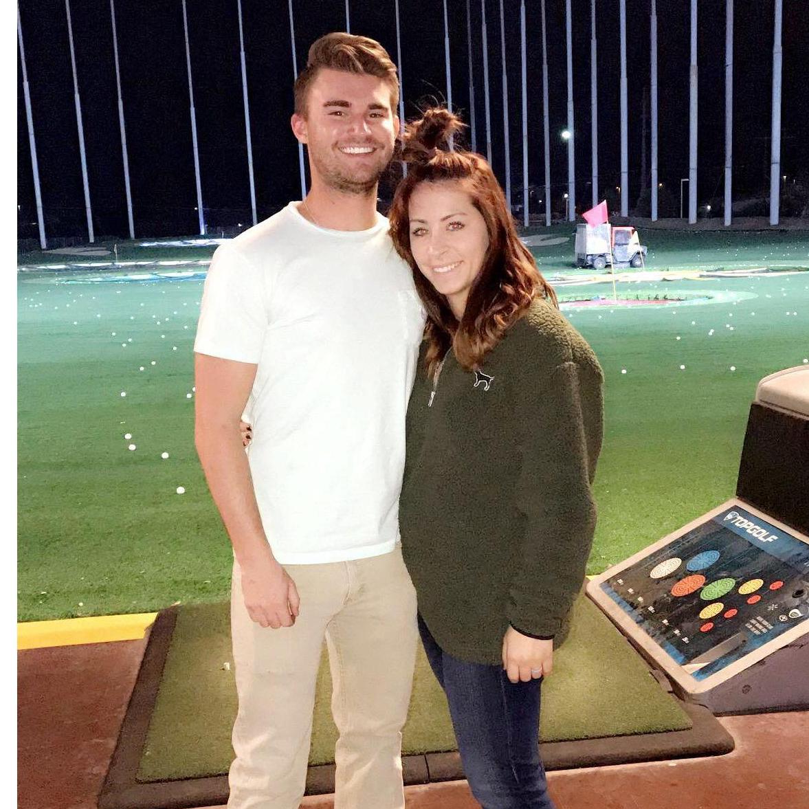 Date night, so I could show him how to golf.