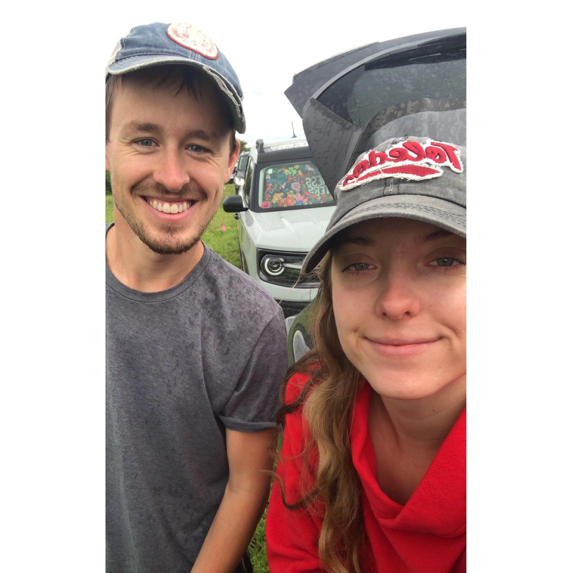 Chase took me car camping for the first time...will not be trying that again