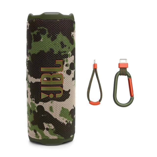 JBL Flip 7 - Portable Waterproof and Drop-Proof Speaker, Bold Pro Sound with AI Sound Boost, 16Hrs of Playtime, and PushLock System with Interchangeable Accessories (Squad)
