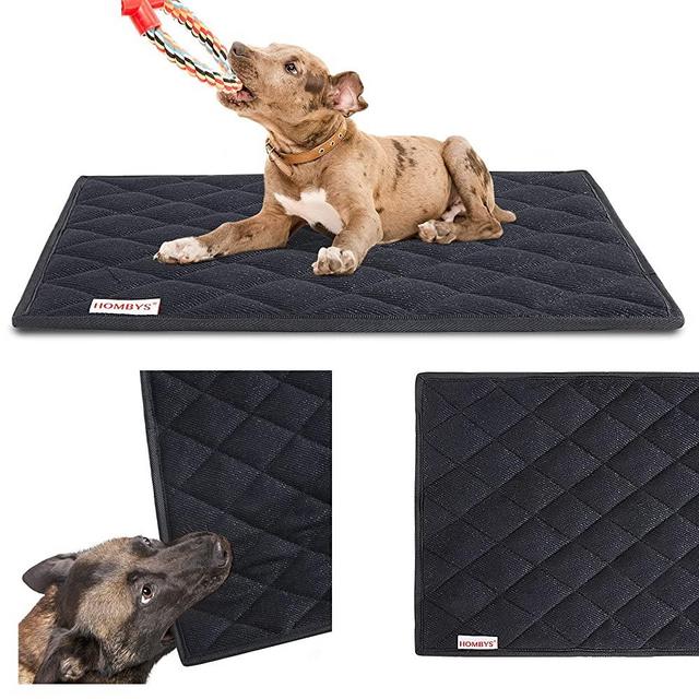 HOMBYS Chew Proof Dog Crate Bed, 41"x28" Indestructible Kennel Pad for Aggressive Chewers, Durable Puppy Crate Mats for Dogs Cages