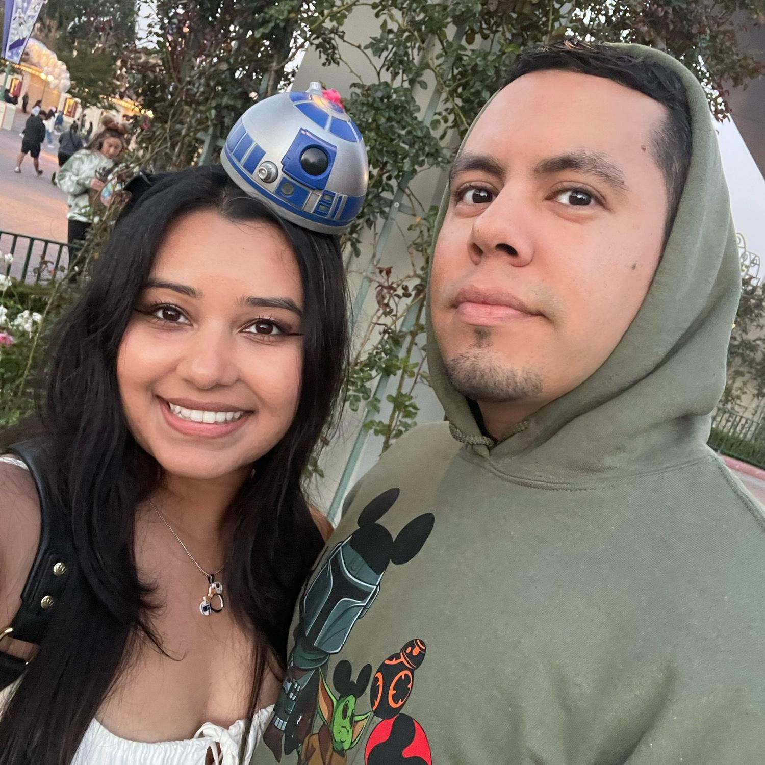 Star Wars Night at Disney, with a severed head of R2D2..