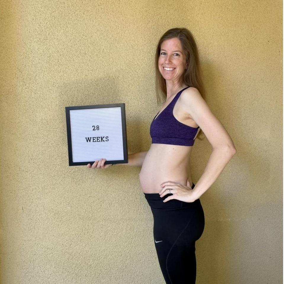 28 Weeks: The little guy is the size of a head of lettuce!
(Third Trimester!)