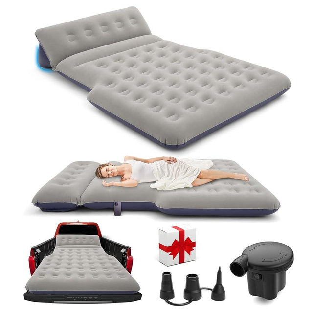Epltion 3 Types of Adjustments Truck Bed Air Mattress for 5.5-6.5 Ft with Pump- Mattress Portable for Home,Tent,Camping & Guests, Travel,Gifts- Full Size Truck- 800lb Weight Capacity