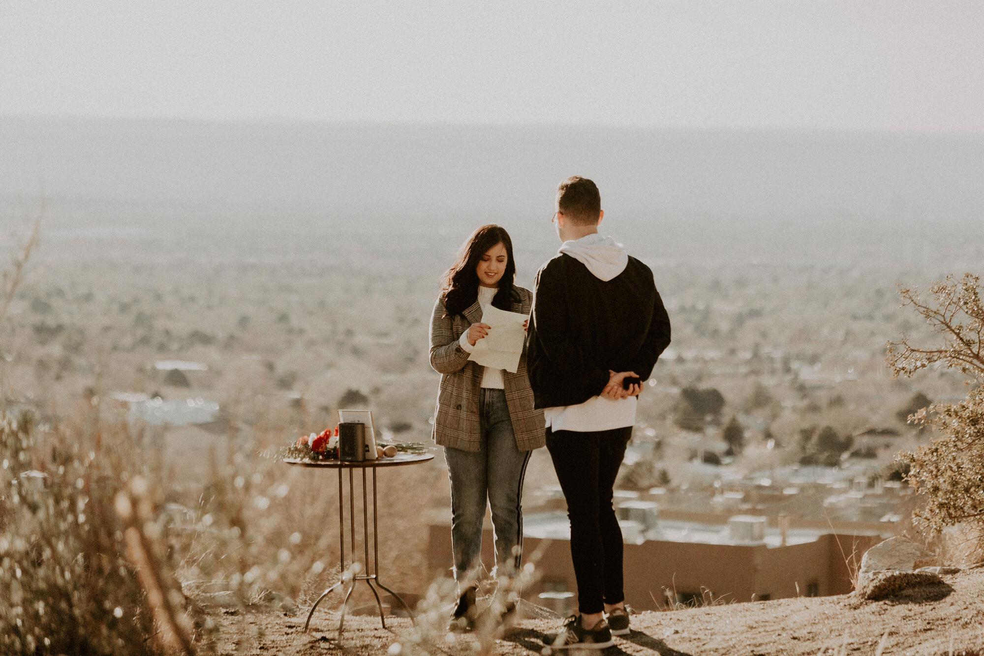 They've both loved writing letters for eachother throughout their relationship. This letter is by far going to be their favorite one for the rest of their lives.