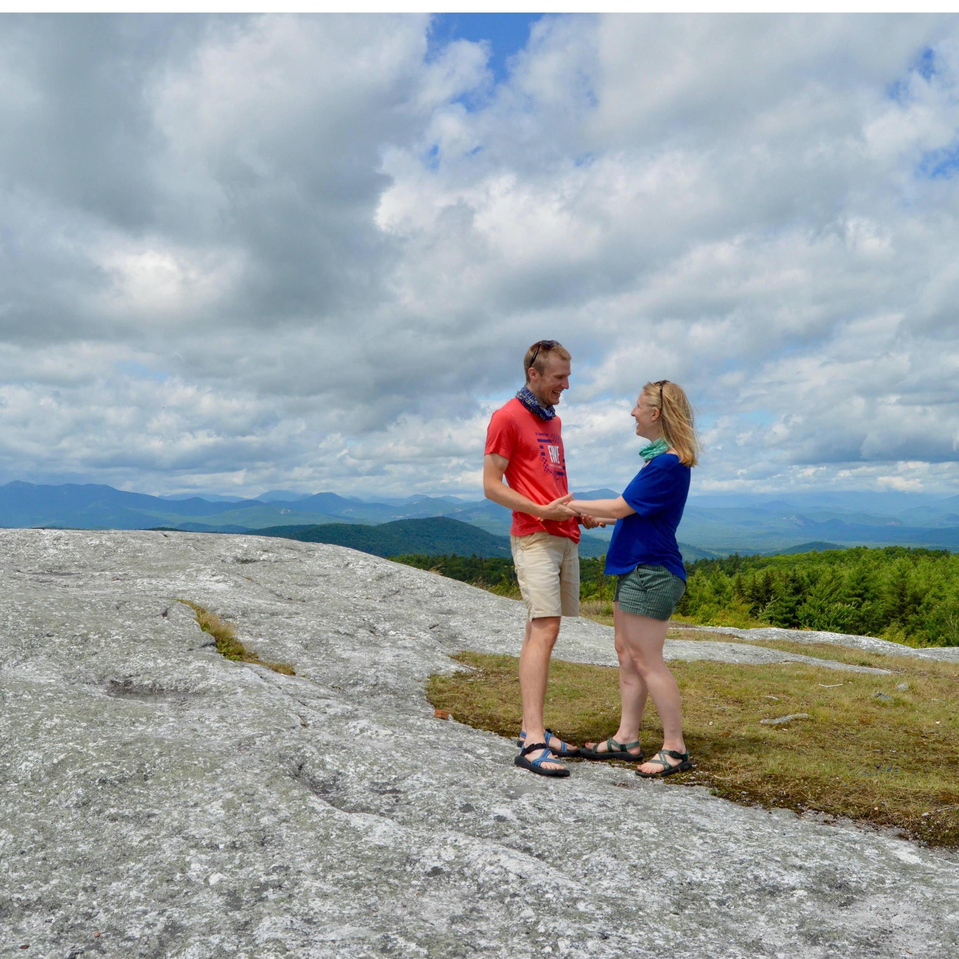 Our engagement, Foss Mountain, NH, 2020