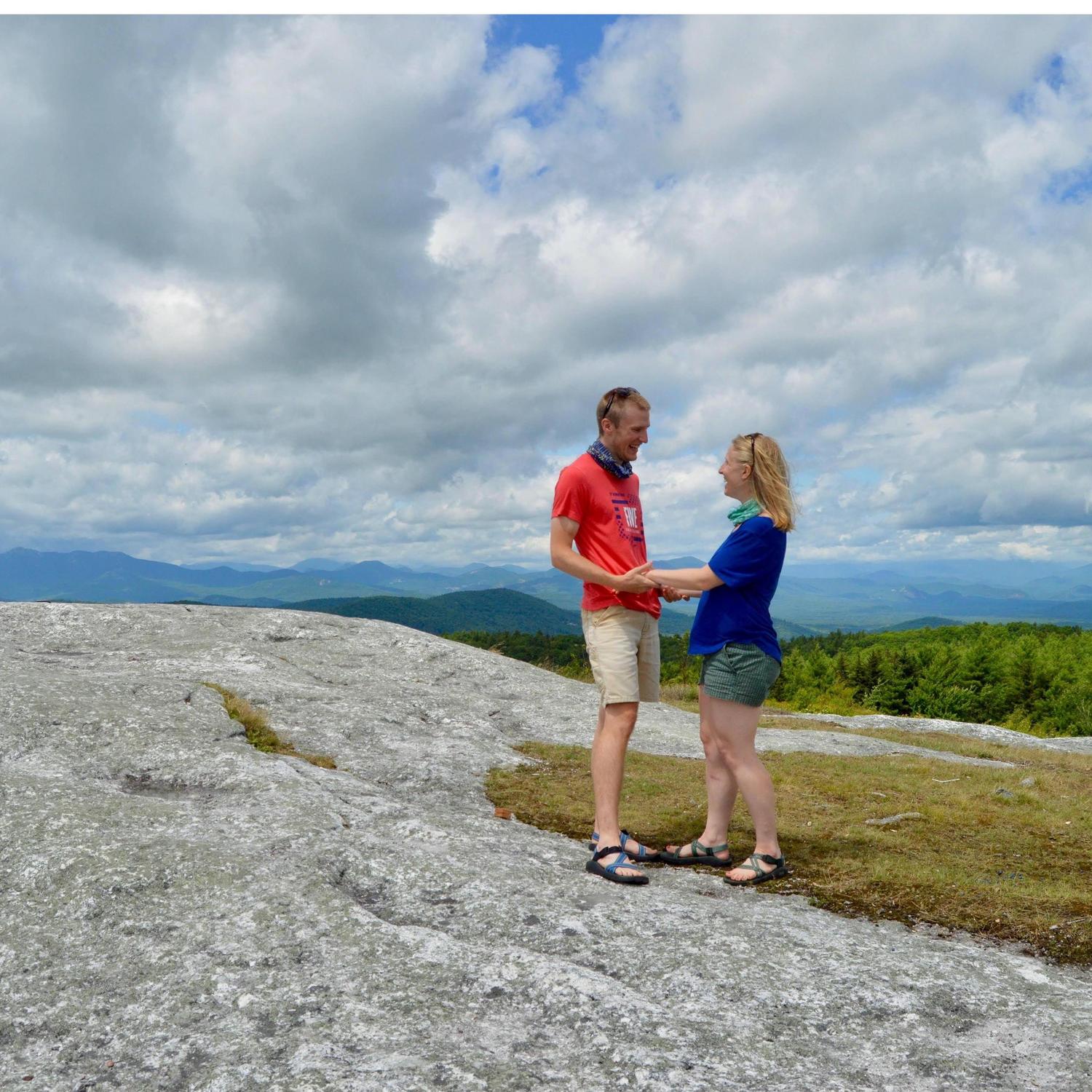 Our engagement, Foss Mountain, NH, 2020