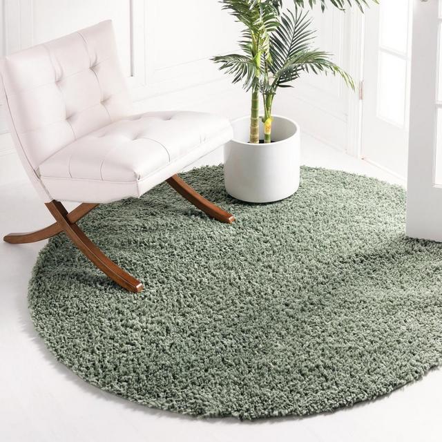 Unique Loom 4' 0 x 4' 0 Davos Shag Sage Area Rug