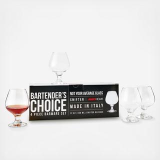 Bartender's Choice Sniftner Glass, Set of 4