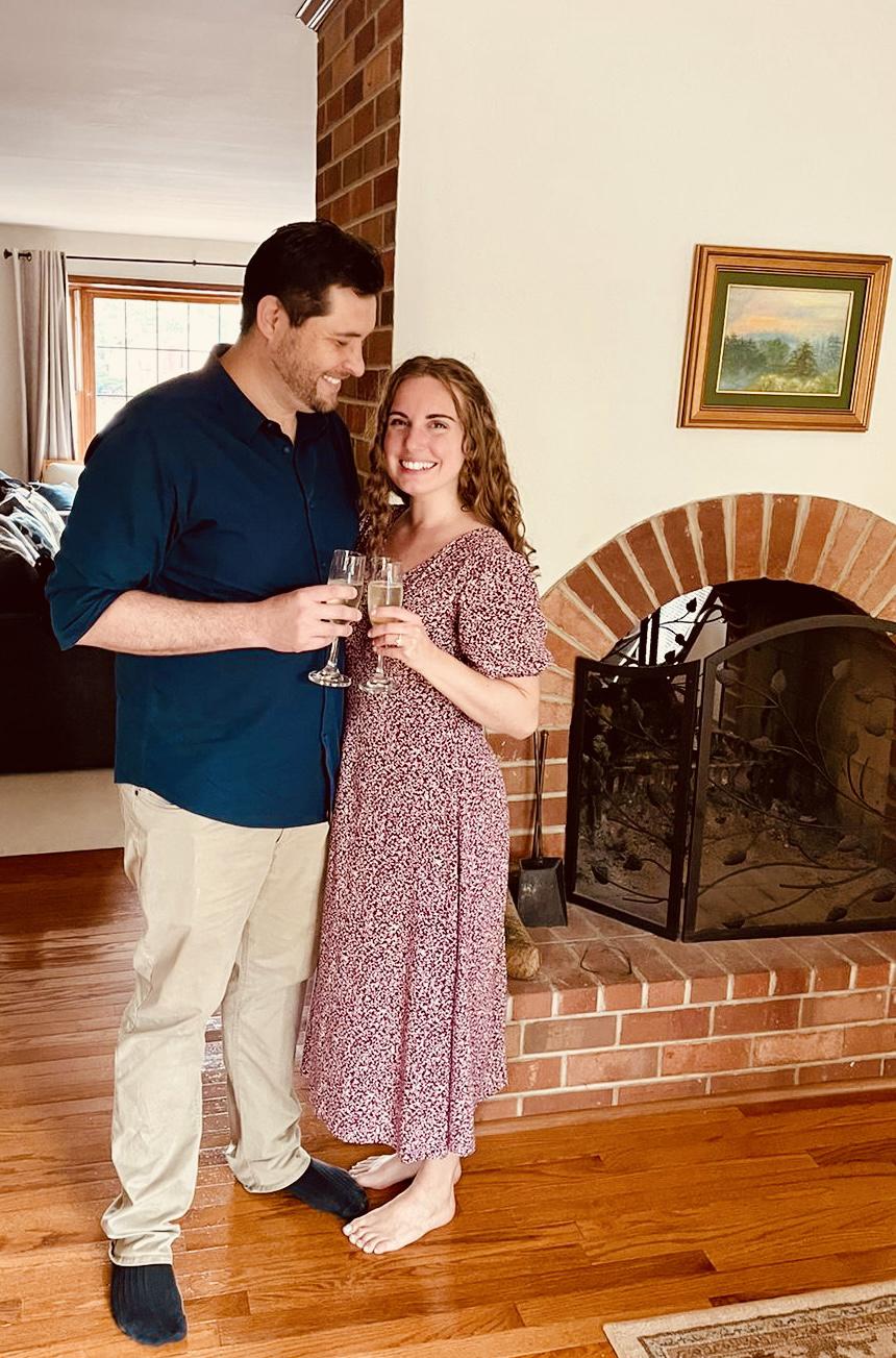 Andres's parents were waiting back at his house. They prepared food and champagne for our first celebratory toast.