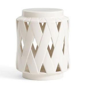Lattice Accent Table - White