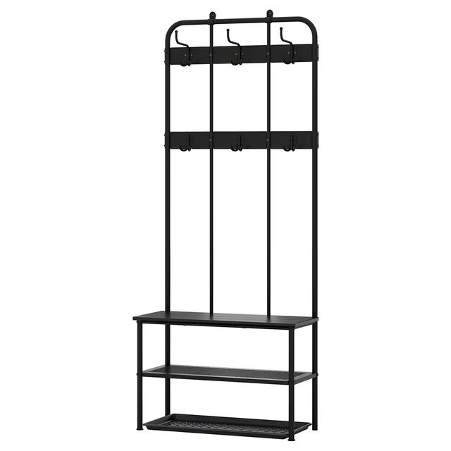 NIPÅSEN / BAGGMUCK Hallway furniture, set of 2 - black/gray